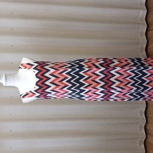 Chevron Pattern Maxi Dress